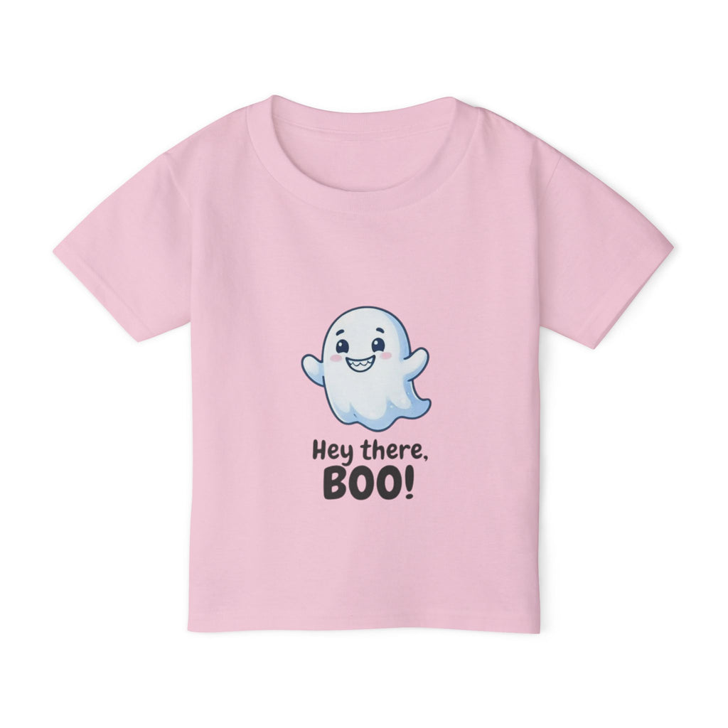 Hey There Boo Toddler Tee | Kawaii Ghost Halloween Kids Shirt