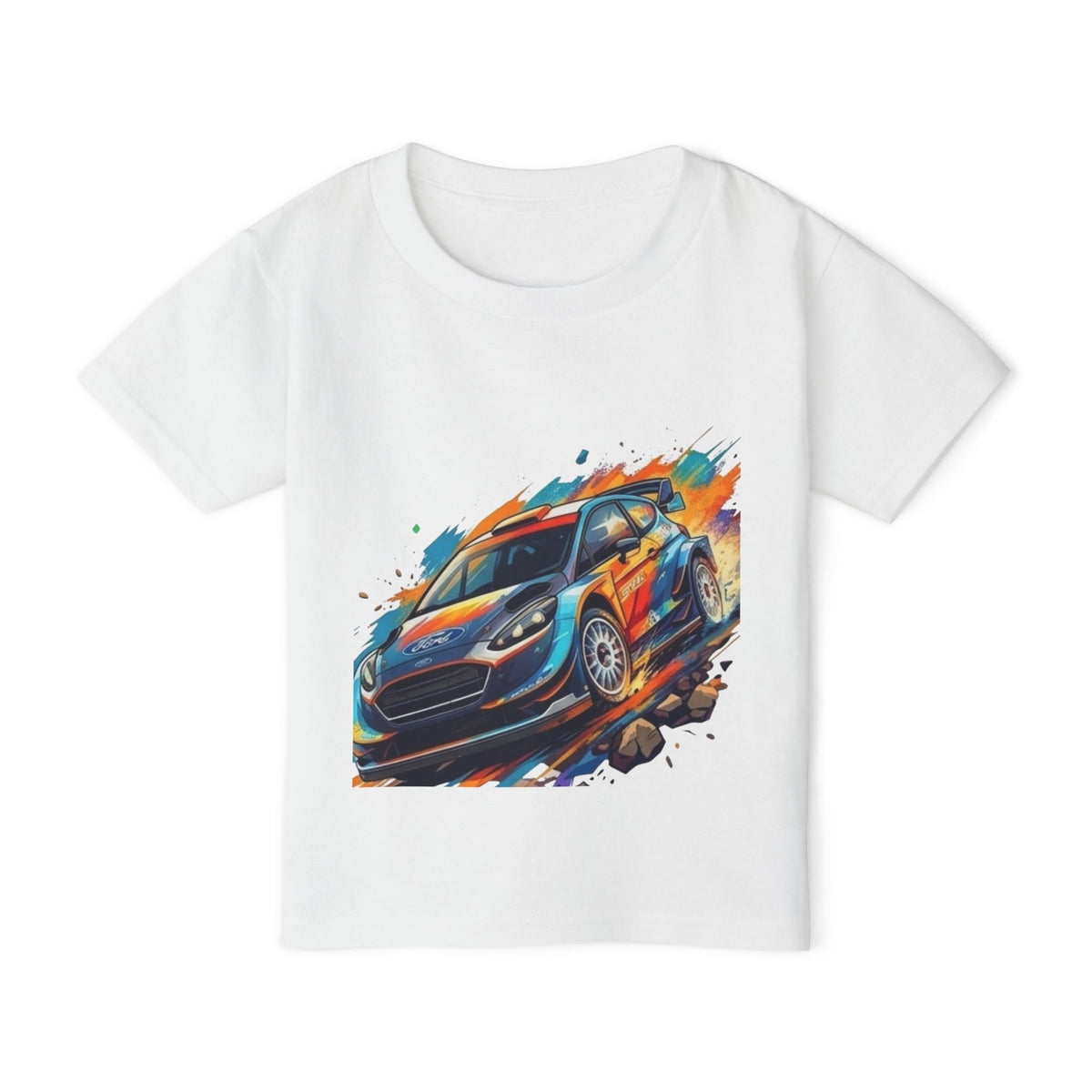 Rally Race Car Toddler T-shirt | Colorful Speed Illustration
