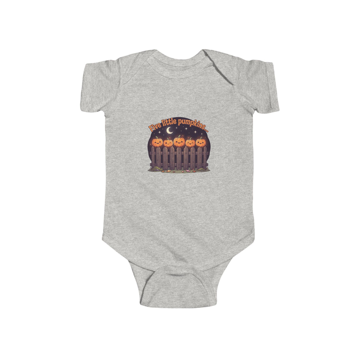 Five Little Pumpkins Baby Bodysuit | Nursery Rhyme Halloween Infant Onesie