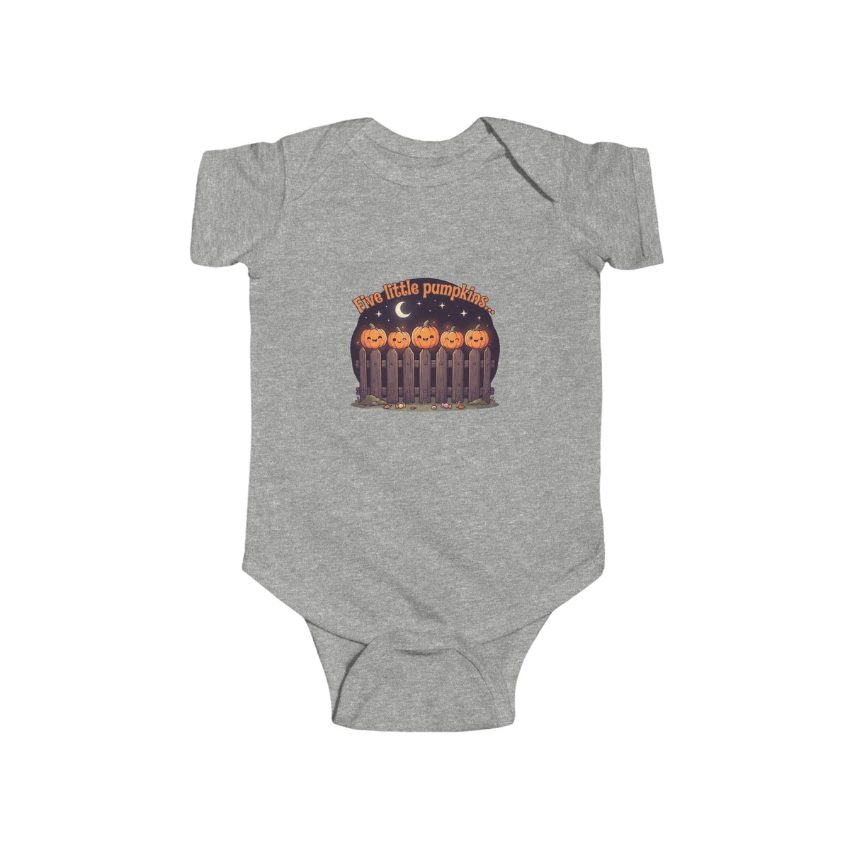 Five Little Pumpkins Baby Bodysuit | Nursery Rhyme Halloween Infant Onesie