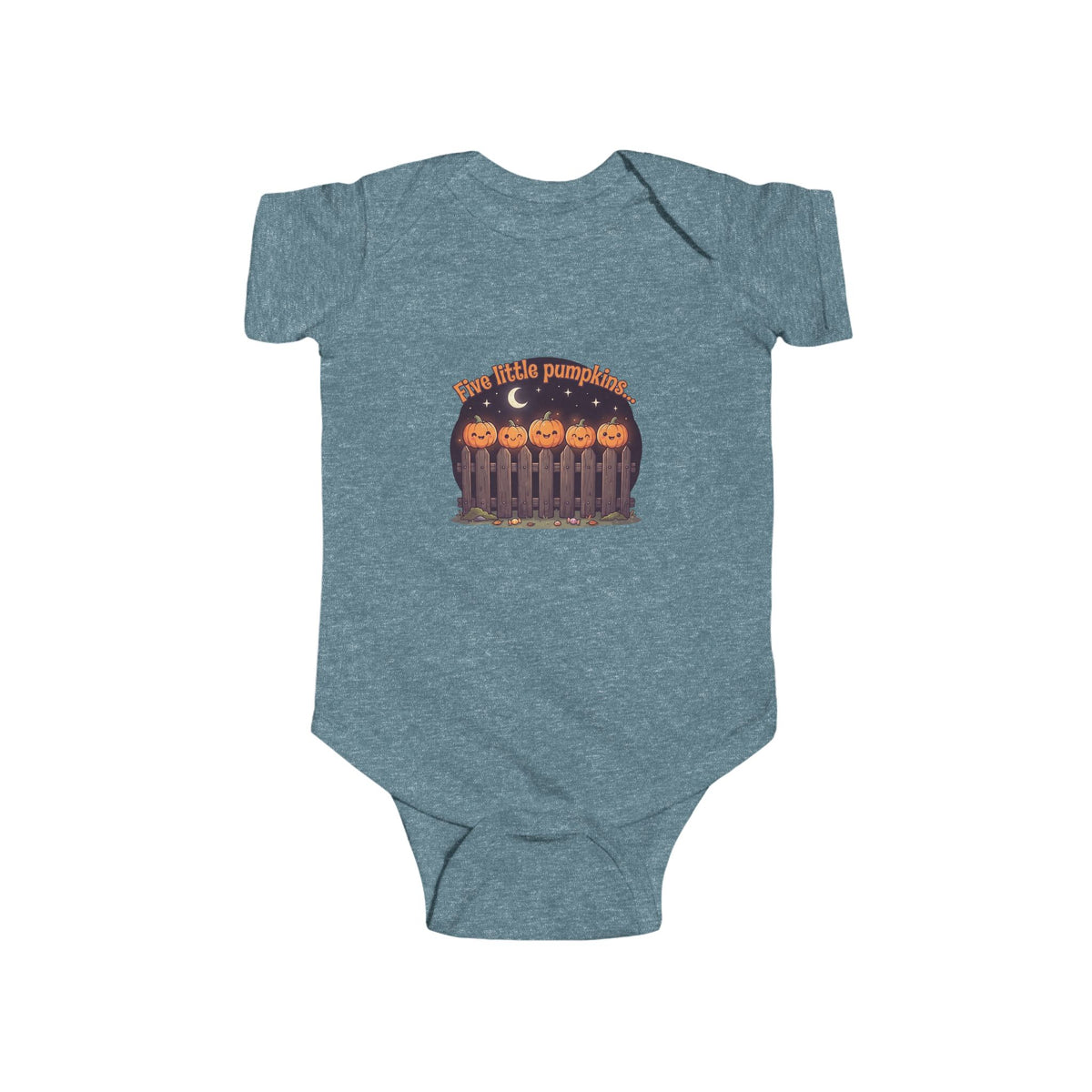 Five Little Pumpkins Baby Bodysuit | Nursery Rhyme Halloween Infant Onesie