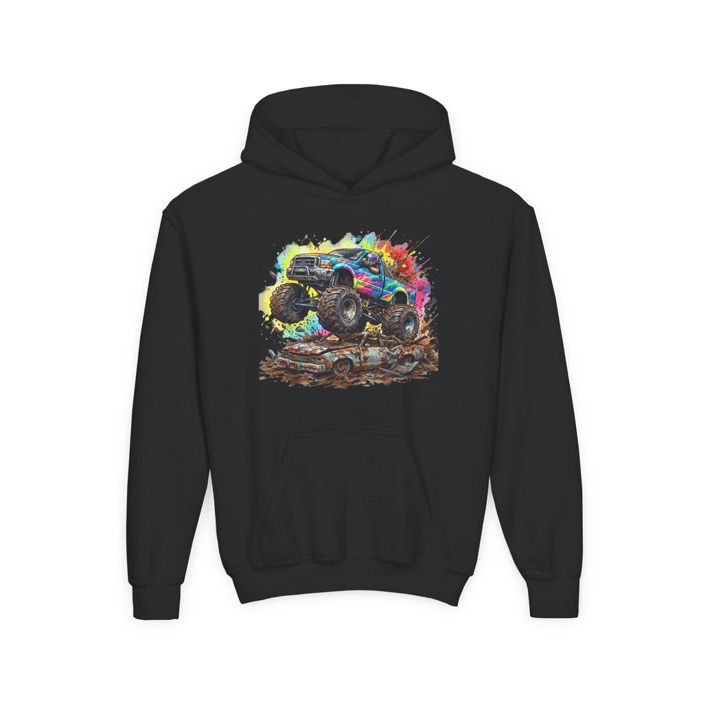 Monster Crush Hoodie, Mega Truck Kids Sweatshirt, Youth Arena Smash Graphic Pullover