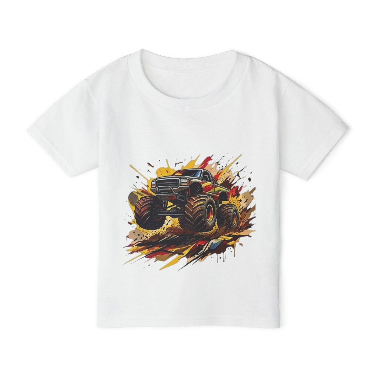 Monster Truck Smash Toddler T-shirt | Mud Splash Racing Tee