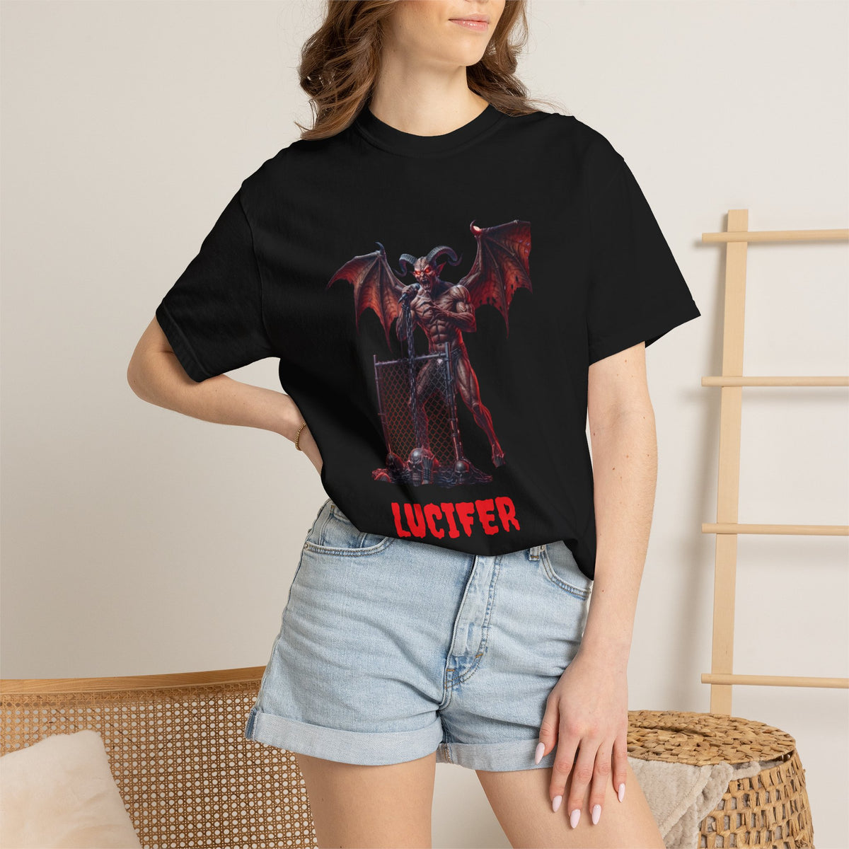Infernal Rite "LUCIFER" Heavyweight Streetwear Metal Frontman Tee