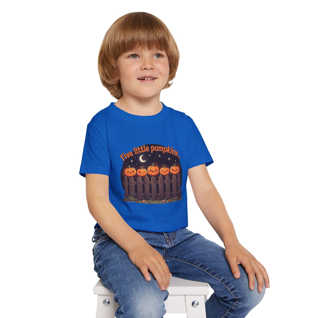 Five Little Pumpkins Toddler Tee | Nursery Rhyme Halloween Kids Shirt