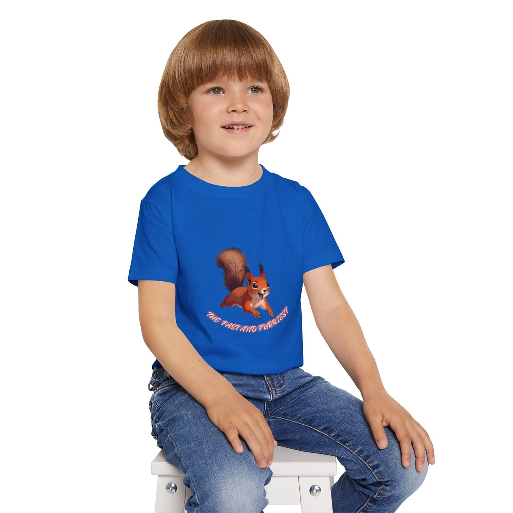 Cartoon Red Squirrel Toddler T-shirt | Cute Woodland Animal Tee