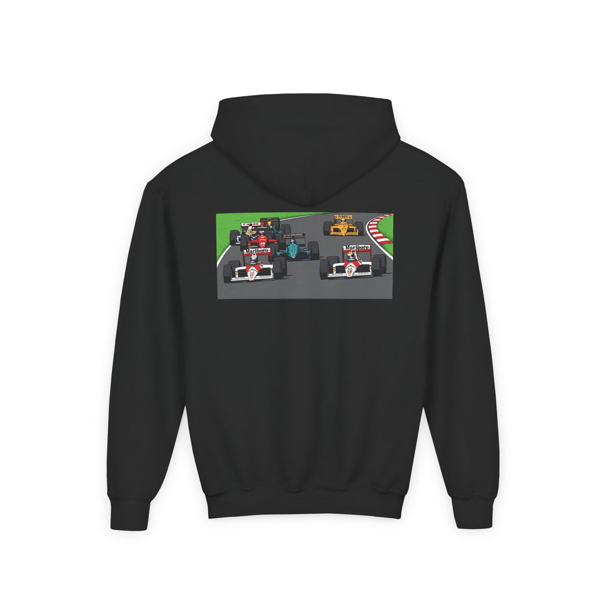 Grid Pack Hoodie, Turbo Era Sweatshirt, Vintage Grand Prix Back Graphic Unisex Pullover