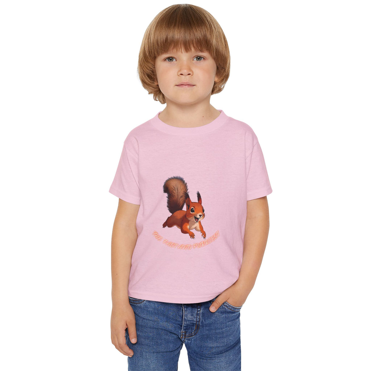 Cartoon Red Squirrel Toddler T-shirt | Cute Woodland Animal Tee