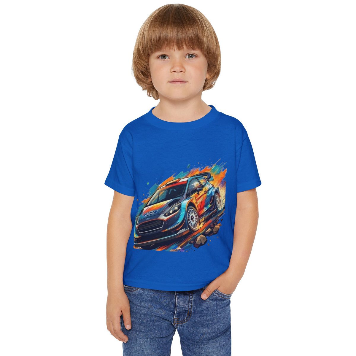 Rally Race Car Toddler T-shirt | Colorful Speed Illustration