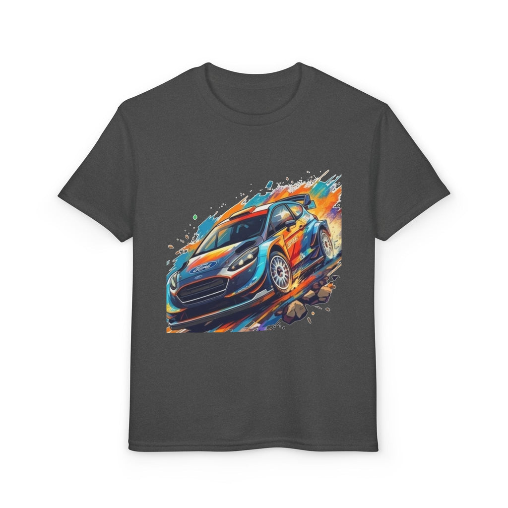 Colorful Rally Race Car Youth T-Shirt | Rally Car Graphic Tee