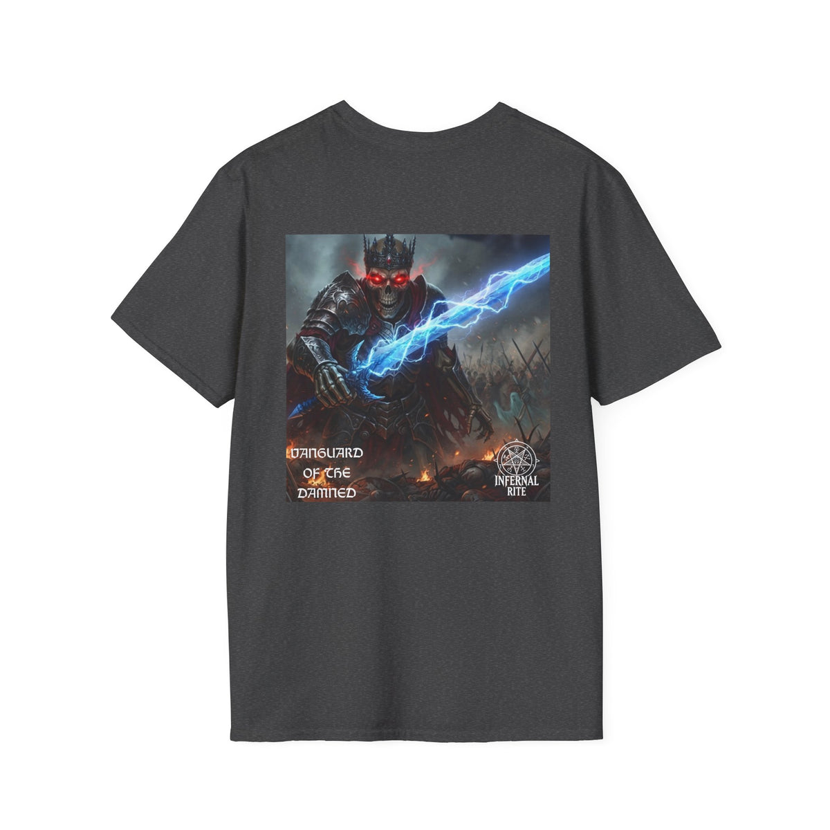 Infernal Rite Tee, Vanguard of Damned Shirt, Dark Fantasy Heavy Metal Band Merchandise Graphic Tee