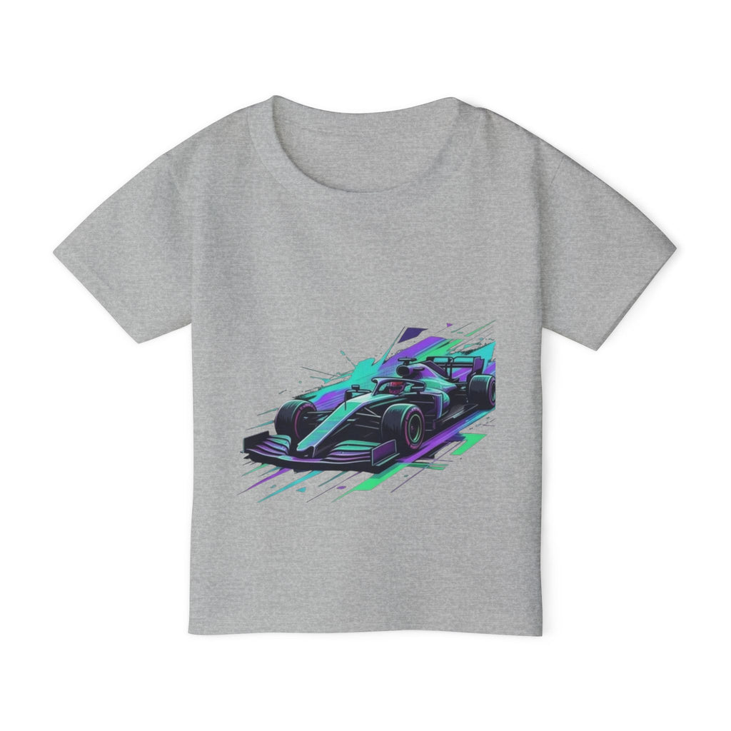 Neon Race Car Toddler T-shirt | Speed Formula Racing Graphic