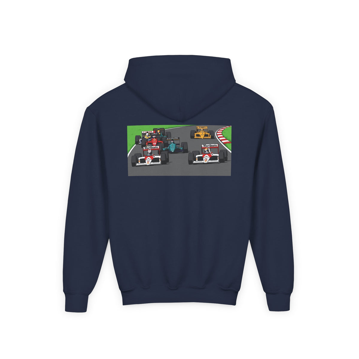 Grid Pack Hoodie, Turbo Era Sweatshirt, Vintage Grand Prix Back Graphic Unisex Pullover