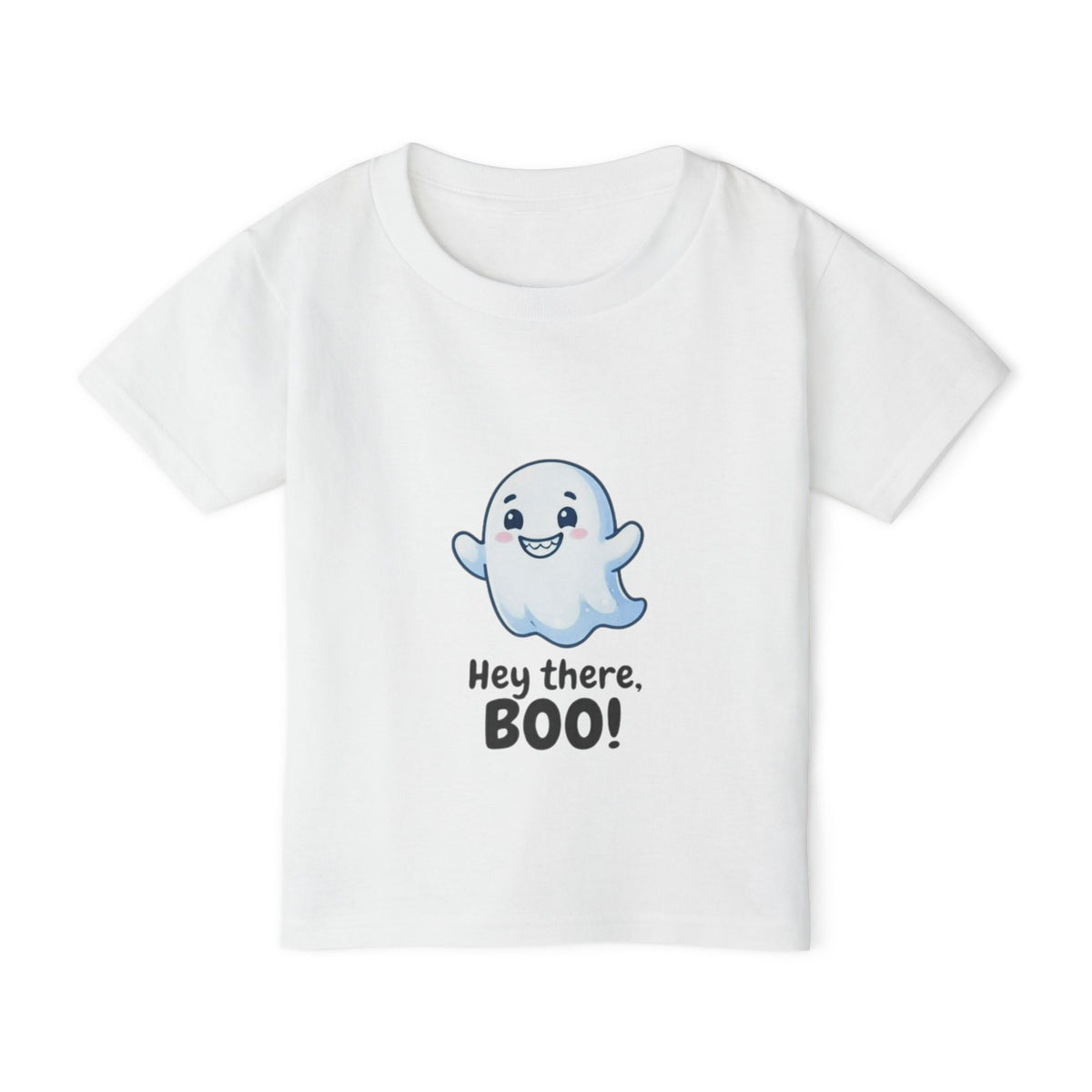 Hey There Boo Toddler Tee | Kawaii Ghost Halloween Kids Shirt