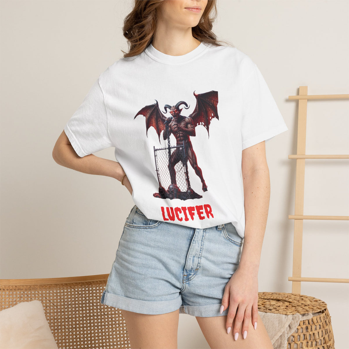 Infernal Rite "LUCIFER" Heavyweight Streetwear Metal Frontman Tee