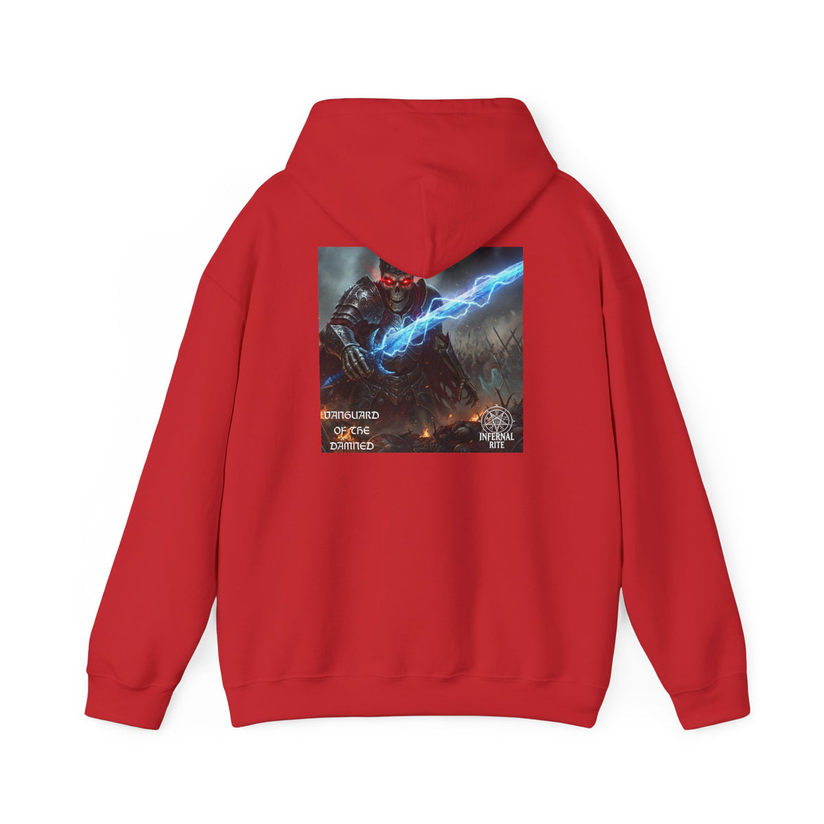 Infernal Rite™ Hoodie, Vanguard of Damned Sweatshirt, Dark Fantasy Heavy Metal Band Merchandise Graphic Pullover