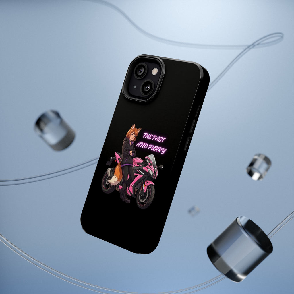 Fox Rider on Pink Sportbike Phone Case | Impact-Resistant Case