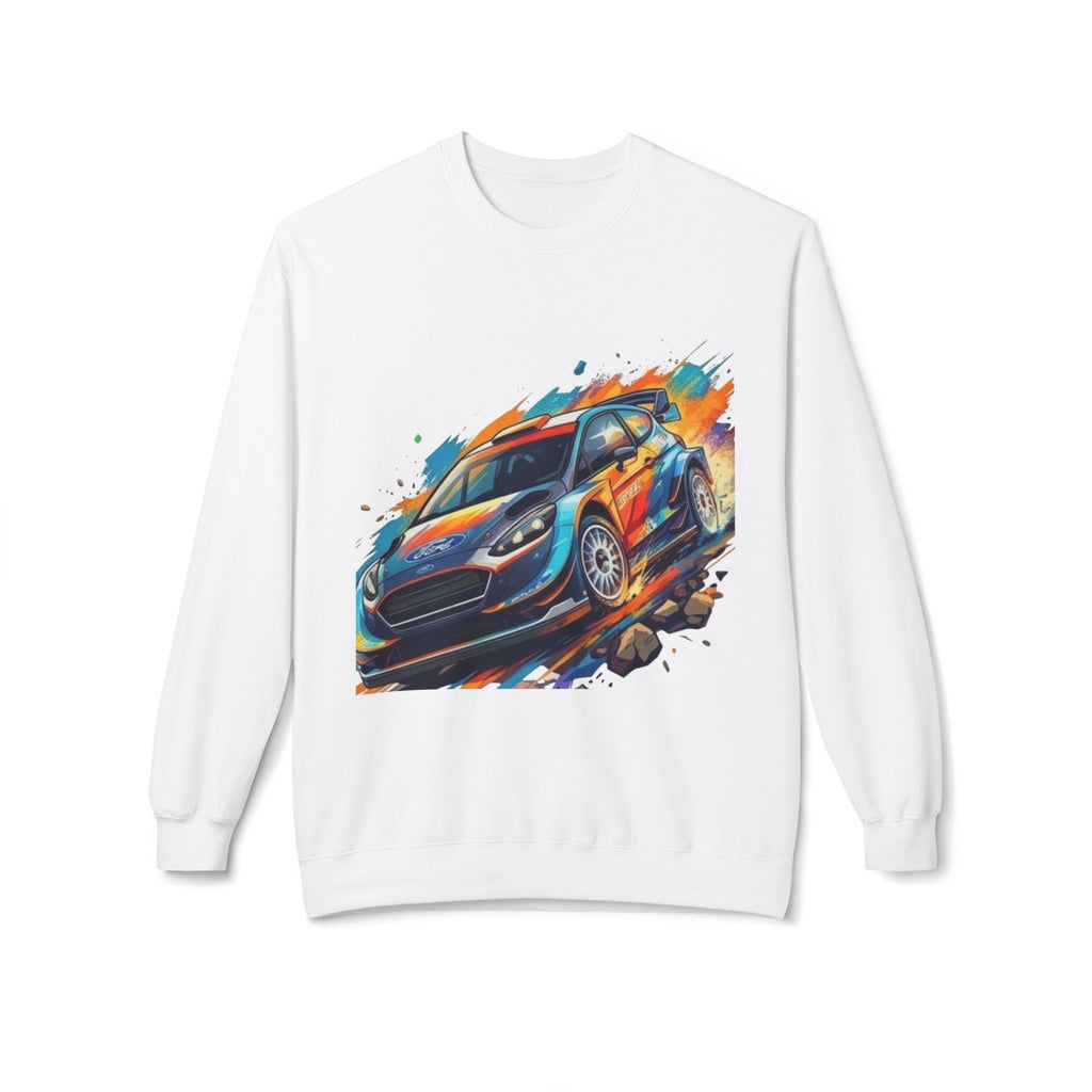 Rally Car Illustration Sweatshirt | Racing Graphic Crewneck