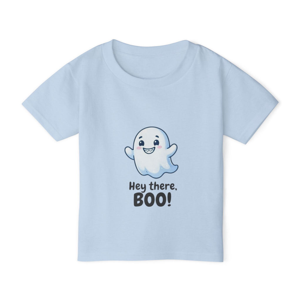 Hey There Boo Toddler Tee | Kawaii Ghost Halloween Kids Shirt