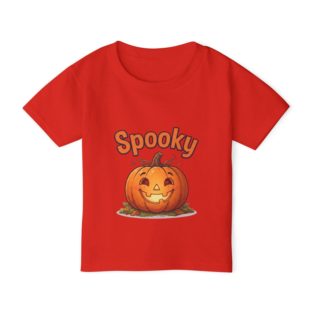 Halloween Pumpkin Toddler Tee | Bubbly Text Kids Spooky Shirt