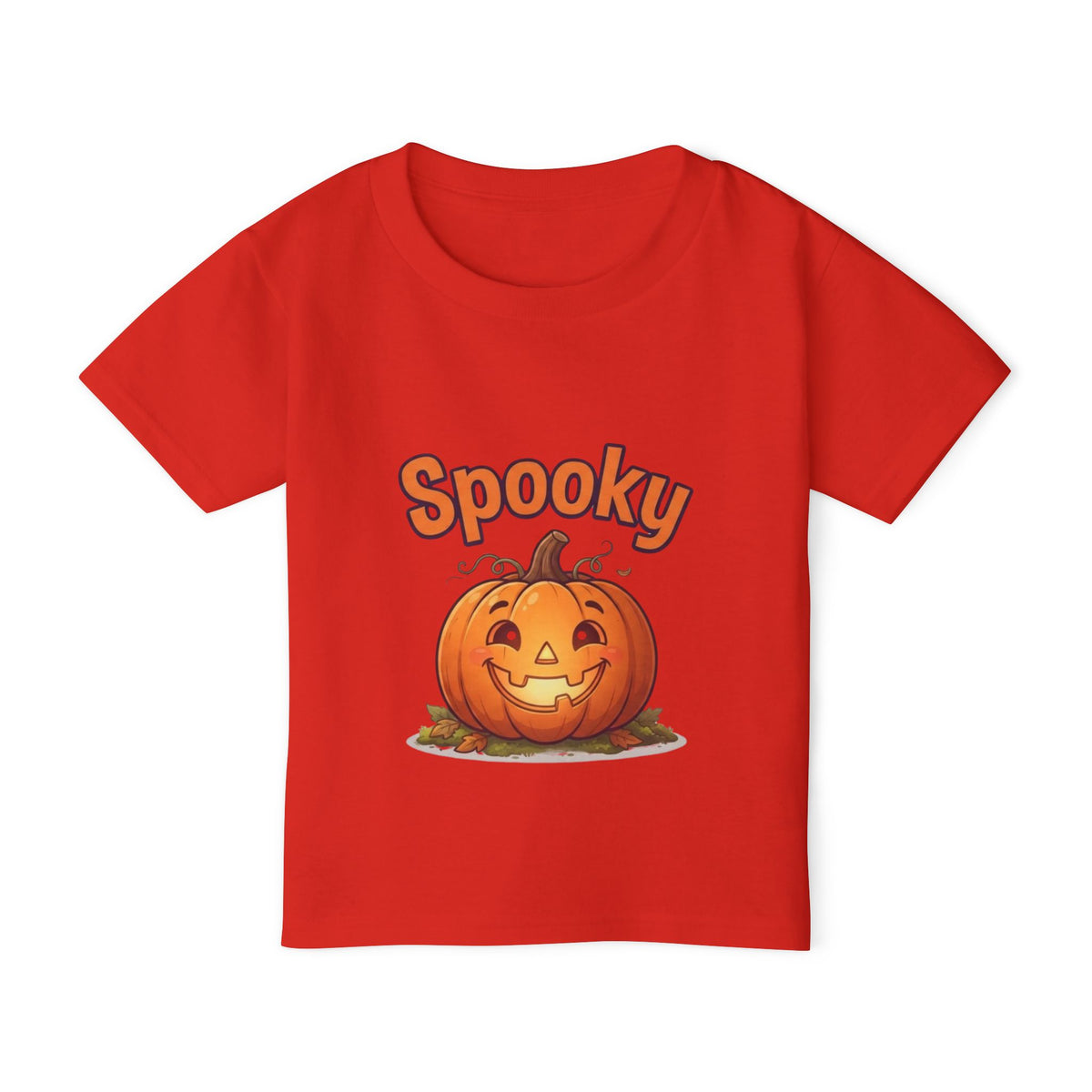 Halloween Pumpkin Toddler Tee | Bubbly Text Kids Spooky Shirt
