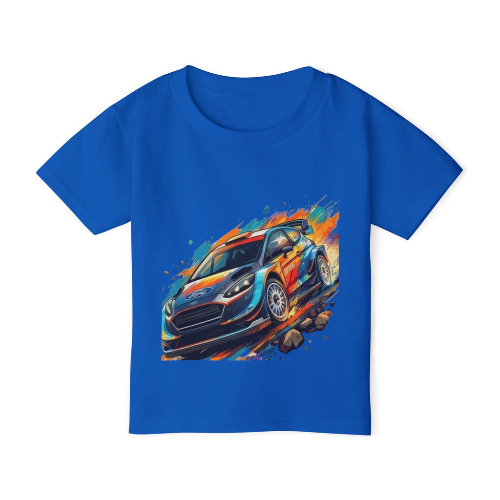 Rally Race Car Toddler T-shirt | Colorful Speed Illustration
