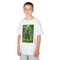 Emerald Forest Tee, Mountain Kanji Green Warrior Youth Shirt, Elemental Earth Fighter Graphic Kids Playwear Clothing