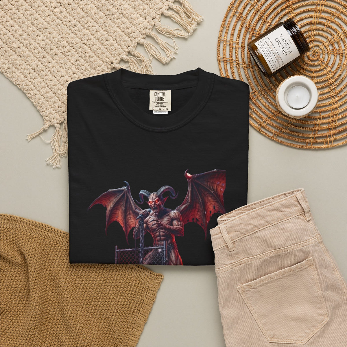 Infernal Rite "LUCIFER" Heavyweight Streetwear Metal Frontman Tee