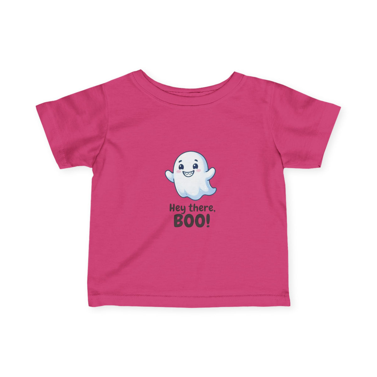 Spook and Snuggle Infant Tee, Greeting Friendly Ghost Baby Clothes, Hey There Boo Text Floating Autumn Newborn Outfit