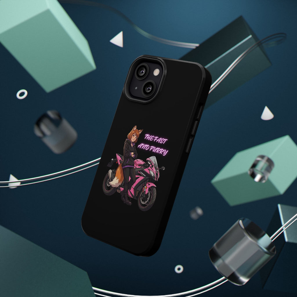 Fox Rider on Pink Sportbike Phone Case | Impact-Resistant Case