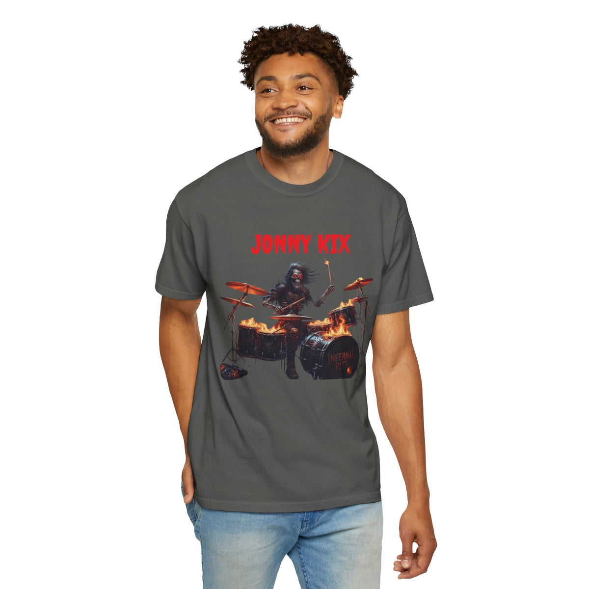 Infernal Rite  "Jonny Kix" Drummer Rock Band Tee