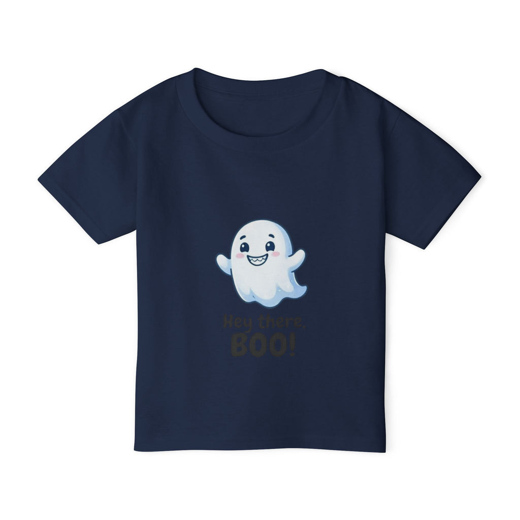 Hey There Boo Toddler Tee | Kawaii Ghost Halloween Kids Shirt
