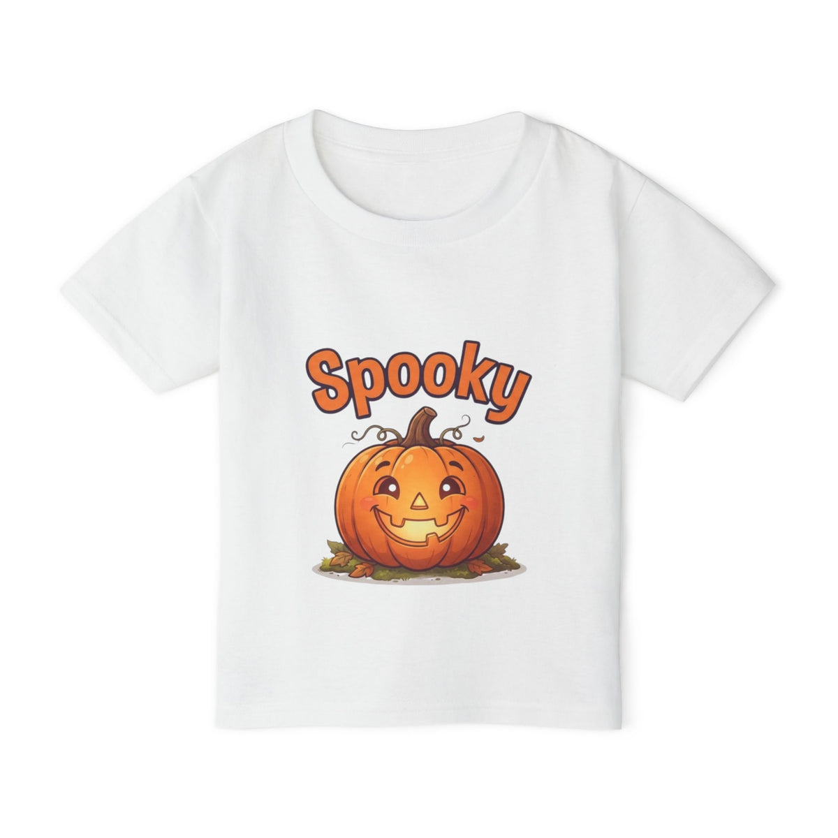 Halloween Pumpkin Toddler Tee | Bubbly Text Kids Spooky Shirt