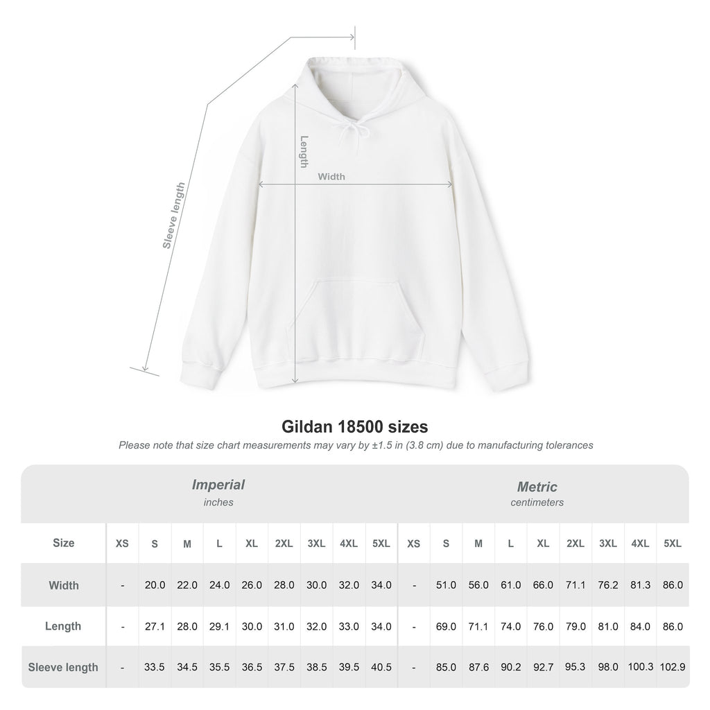 Minimalist Silhouette Front Hoodie, Full Color Back Battle Scene Sweatshirt, Double Sided Gothic Heavyweight Pullover Apparel