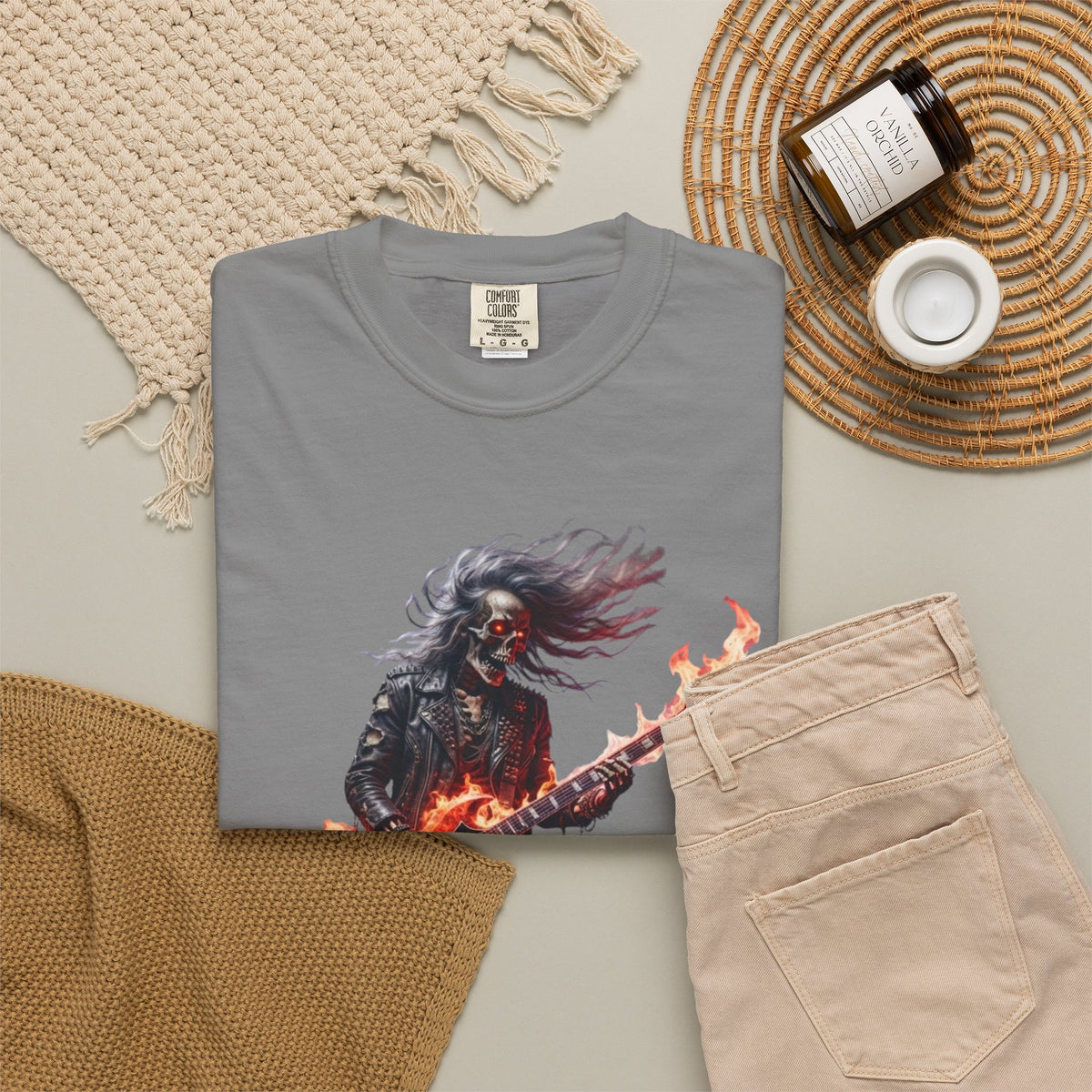 Infernal Rite "CC Fuego" Heavyweight Streetwear Metal Guitarist Tee