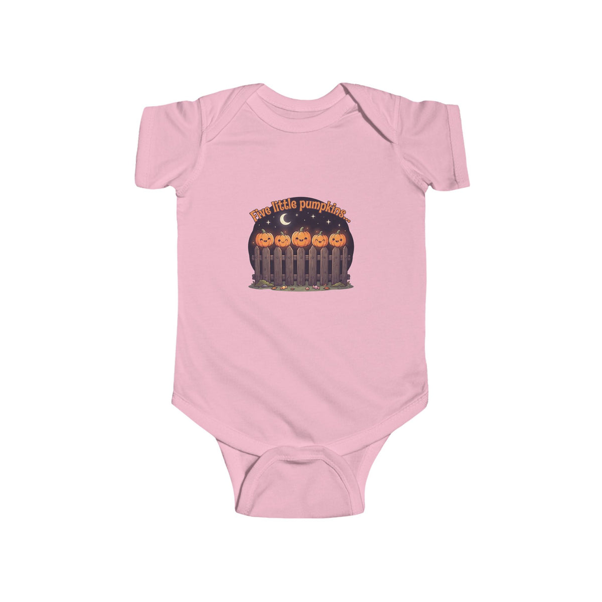 Five Little Pumpkins Baby Bodysuit | Nursery Rhyme Halloween Infant Onesie