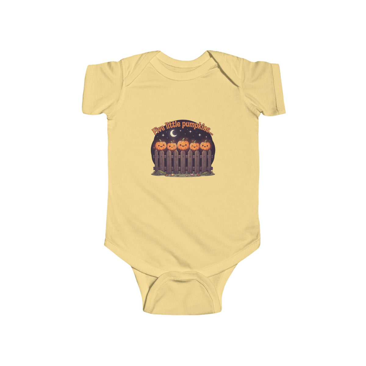Five Little Pumpkins Baby Bodysuit | Nursery Rhyme Halloween Infant Onesie