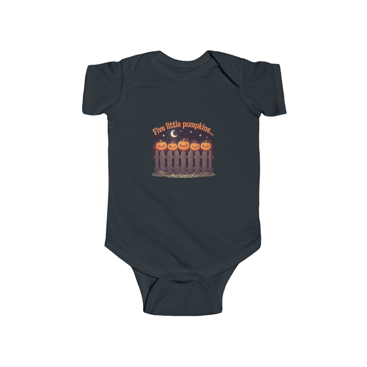 Five Little Pumpkins Baby Bodysuit | Nursery Rhyme Halloween Infant Onesie