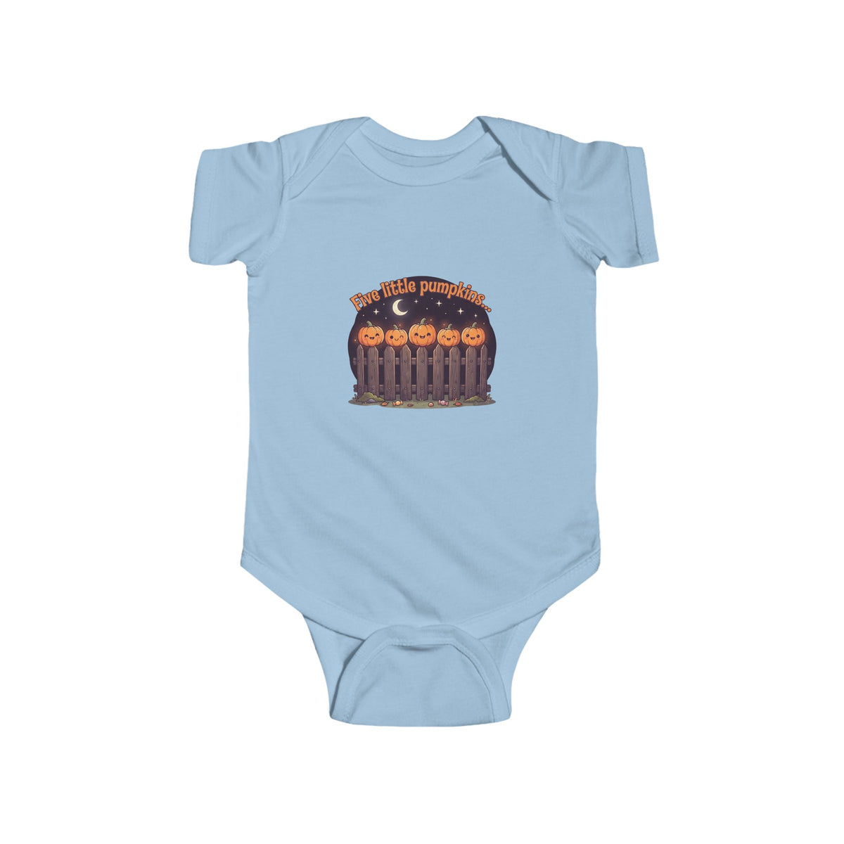 Five Little Pumpkins Baby Bodysuit | Nursery Rhyme Halloween Infant Onesie