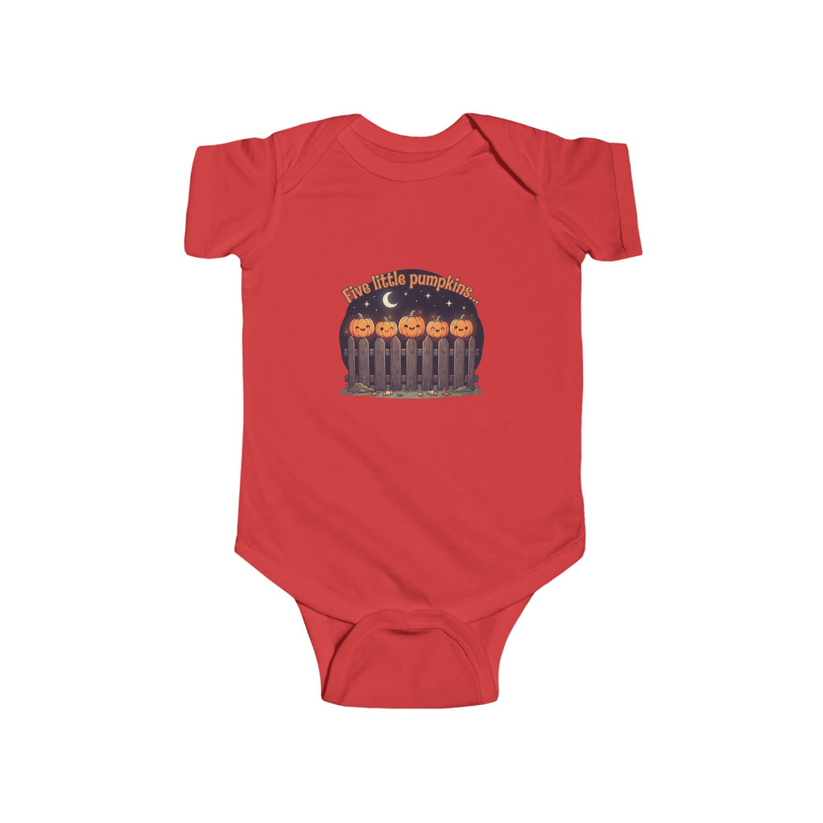 Five Little Pumpkins Baby Bodysuit | Nursery Rhyme Halloween Infant Onesie