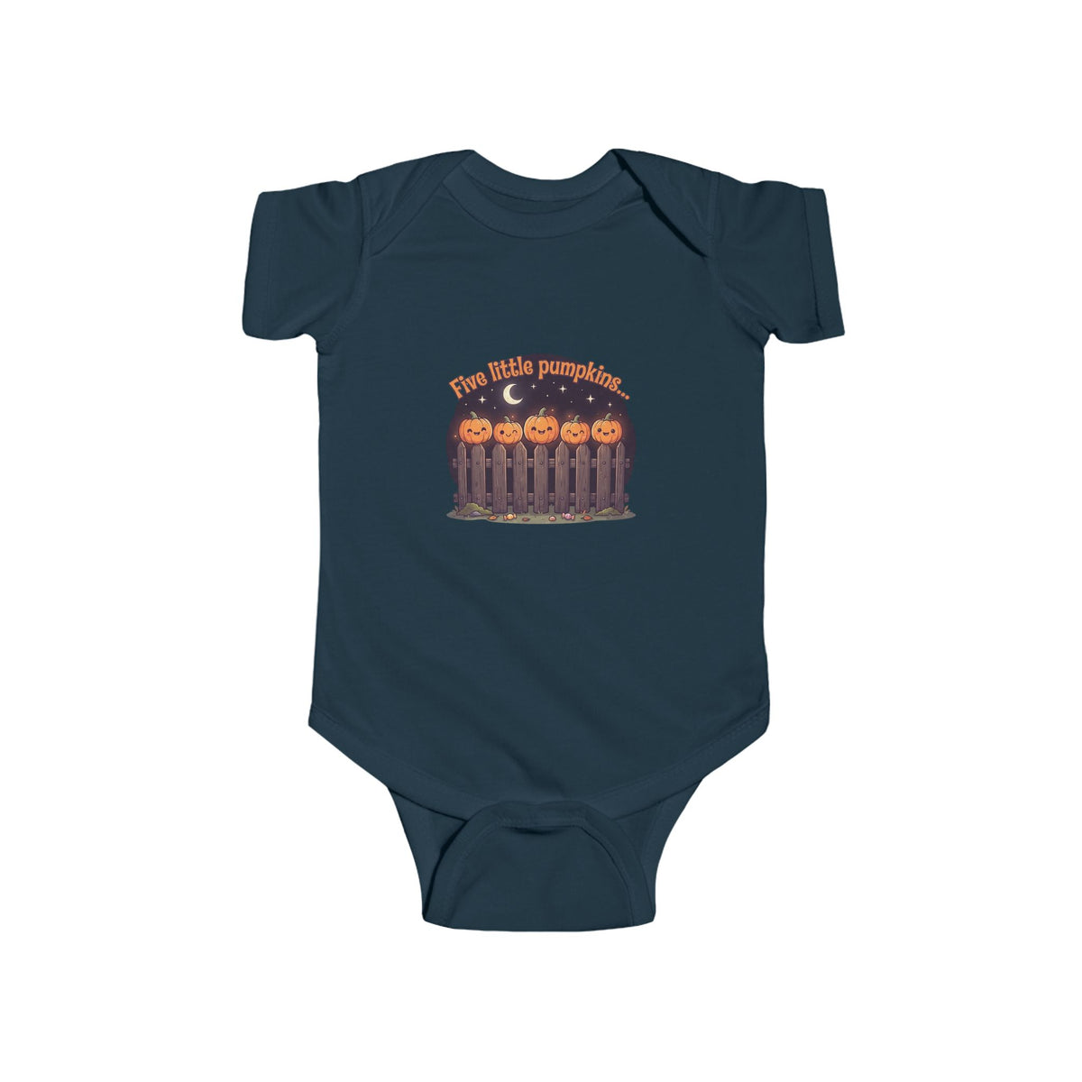 Five Little Pumpkins Baby Bodysuit | Nursery Rhyme Halloween Infant Onesie