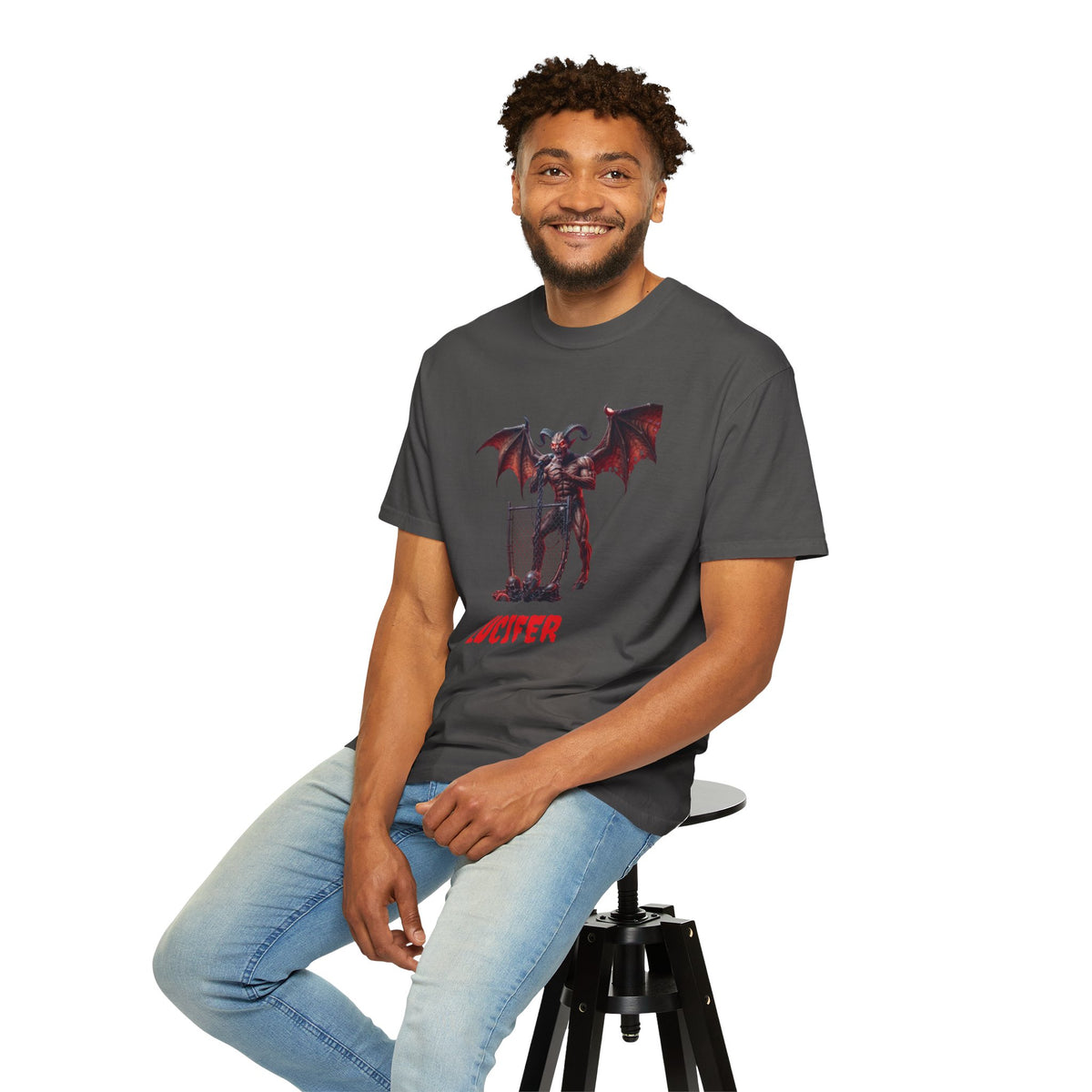 Infernal Rite "LUCIFER" Heavyweight Streetwear Metal Frontman Tee