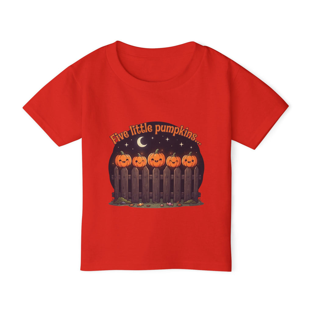 Five Little Pumpkins Toddler Tee | Nursery Rhyme Halloween Kids Shirt