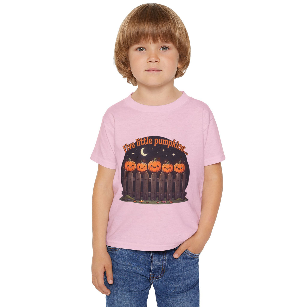 Five Little Pumpkins Toddler Tee | Nursery Rhyme Halloween Kids Shirt