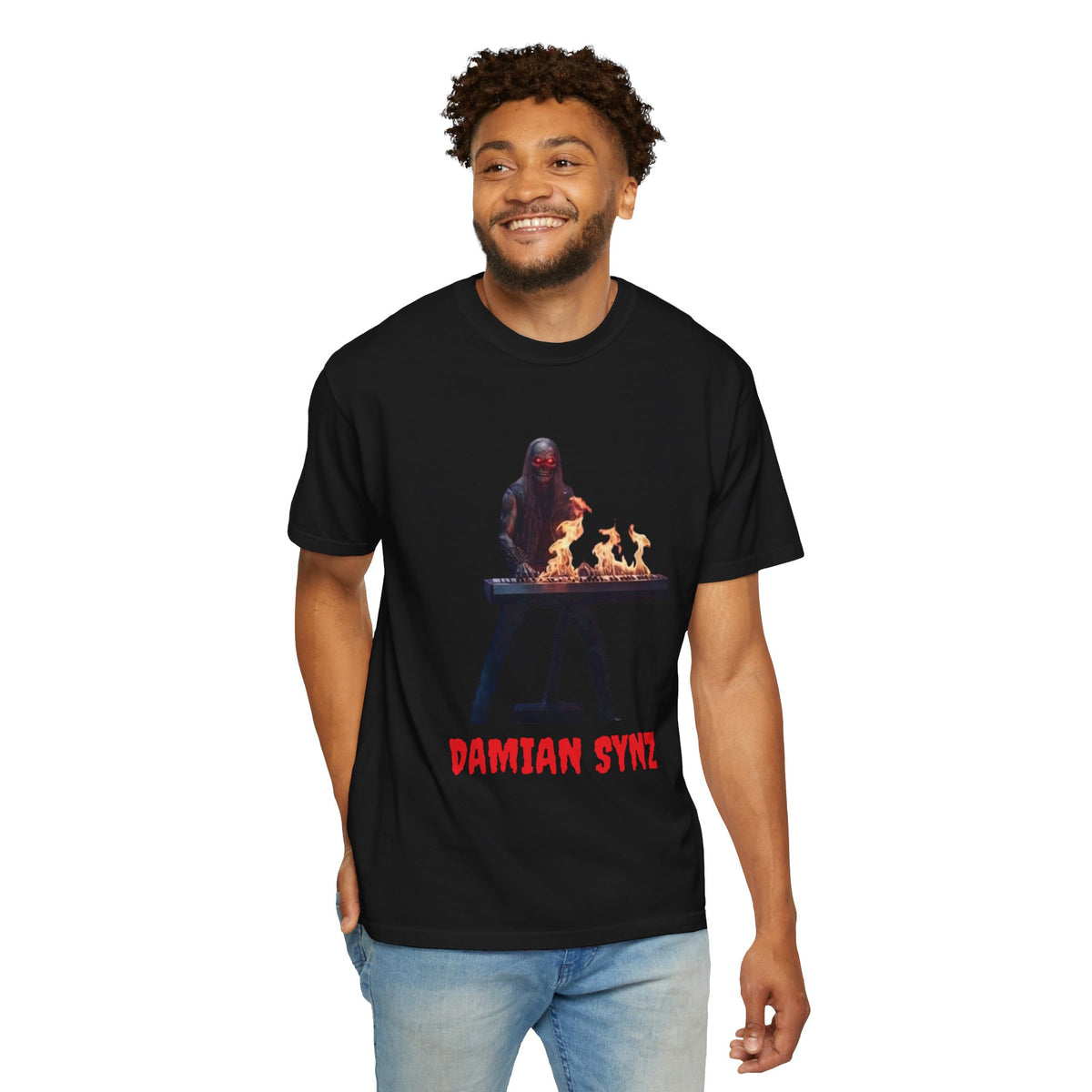 Infernal Rite "Damian Synz" Heavyweight Streetwear Metal Synth Tech Tee