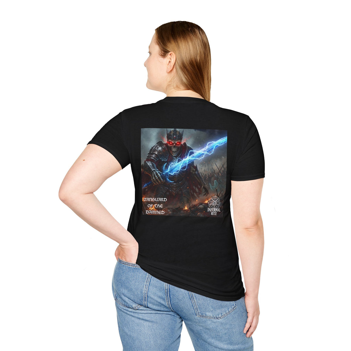 Infernal Rite Tee, Vanguard of Damned Shirt, Dark Fantasy Heavy Metal Band Merchandise Graphic Tee