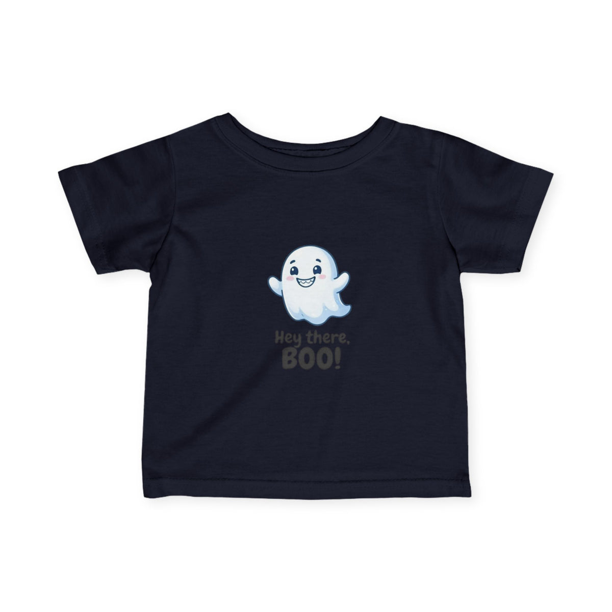 Spook and Snuggle Infant Tee, Greeting Friendly Ghost Baby Clothes, Hey There Boo Text Floating Autumn Newborn Outfit