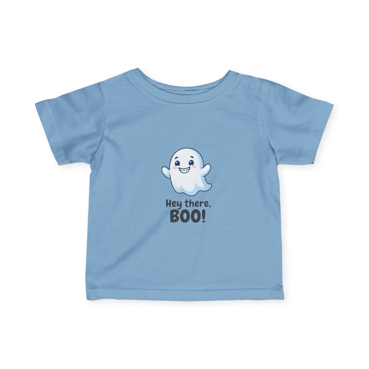 Spook and Snuggle Infant Tee, Greeting Friendly Ghost Baby Clothes, Hey There Boo Text Floating Autumn Newborn Outfit