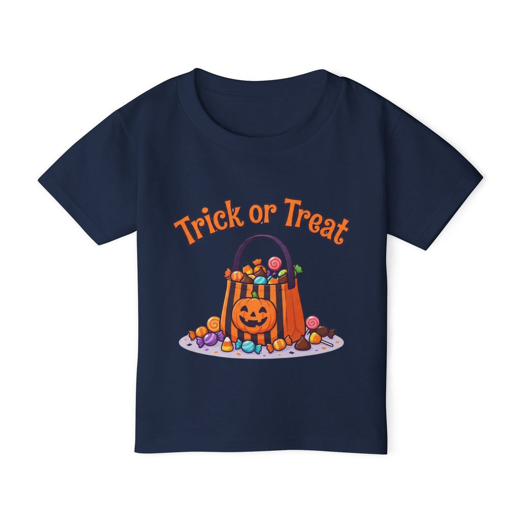 Candy Bucket Halloween Toddler Tee | Retro Trick-or-Treat Kids Shirt
