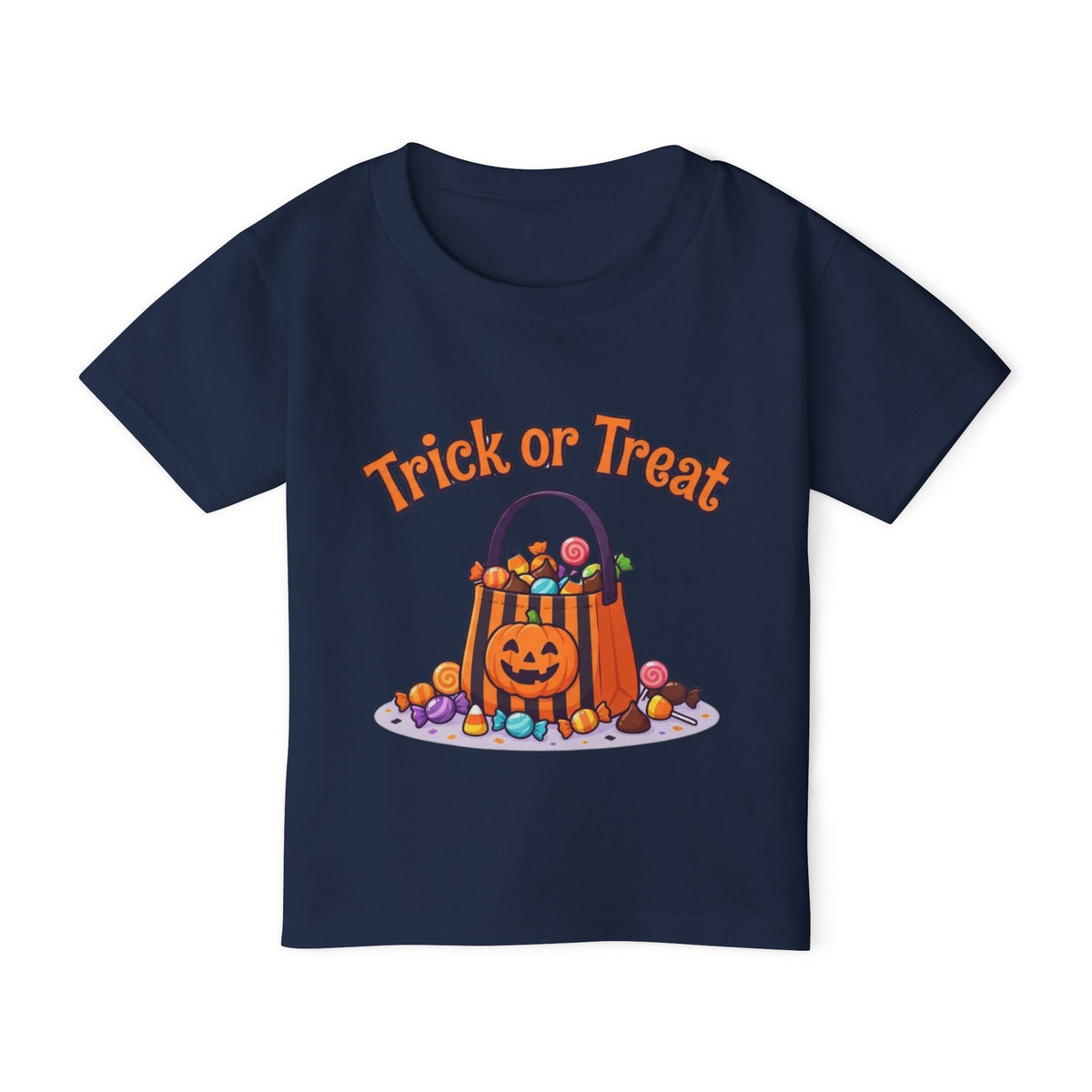 Candy Bucket Halloween Toddler Tee | Retro Trick-or-Treat Kids Shirt